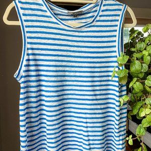 Michael Stars Blue and White Stripe Tank